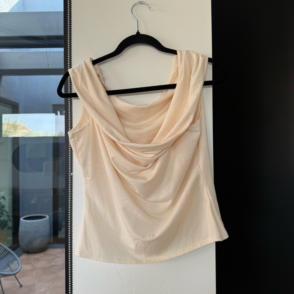 Reformation Draped Cowl Neck Tank Top